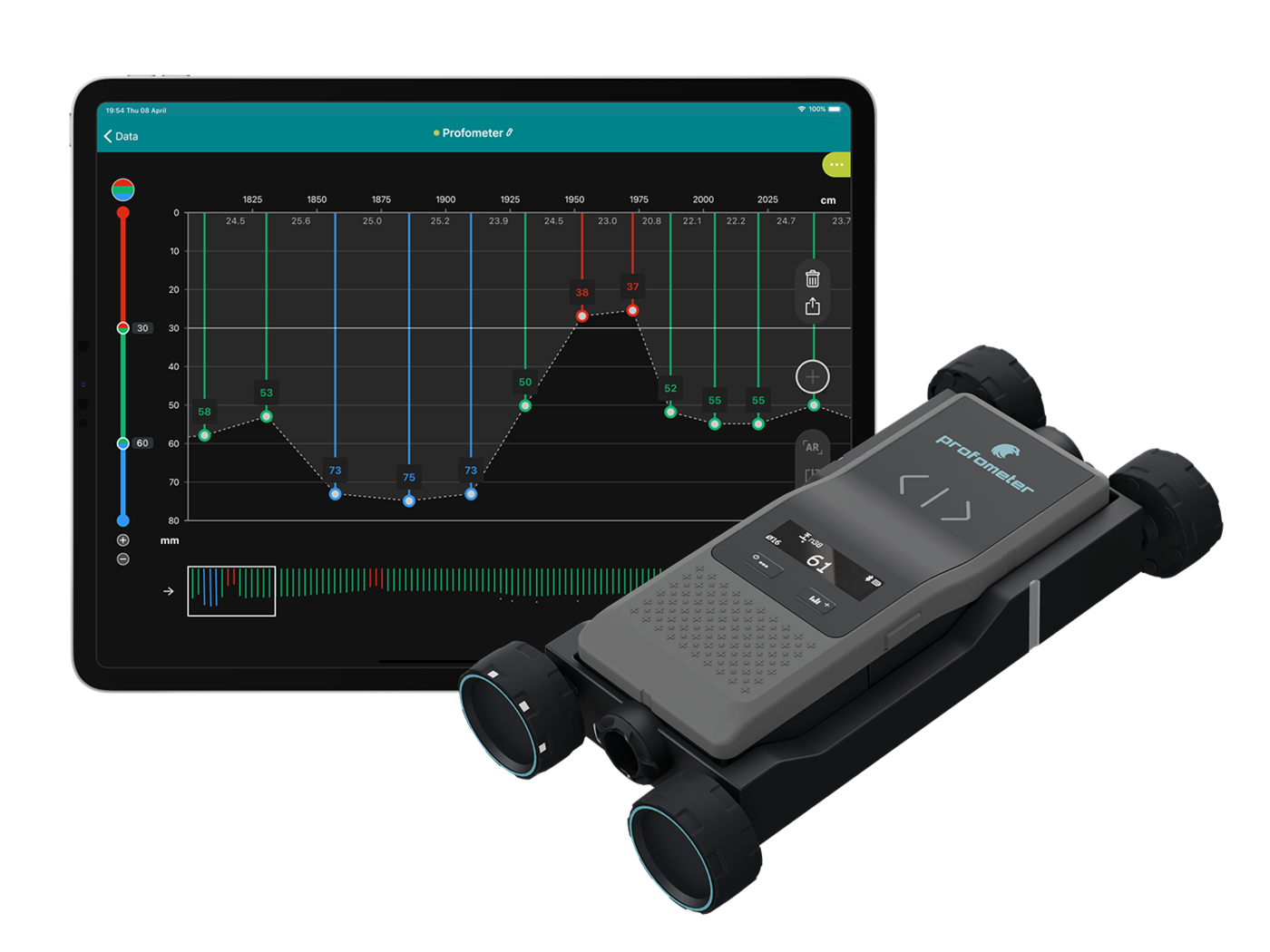 PM8000 Pro The cover meter for experts, from rebar detection to area scanning. Precise measurements with unique advanced visualization.