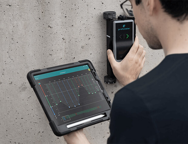 Profometer PM8000 Concrete Covermeter and rebar diameter measurement