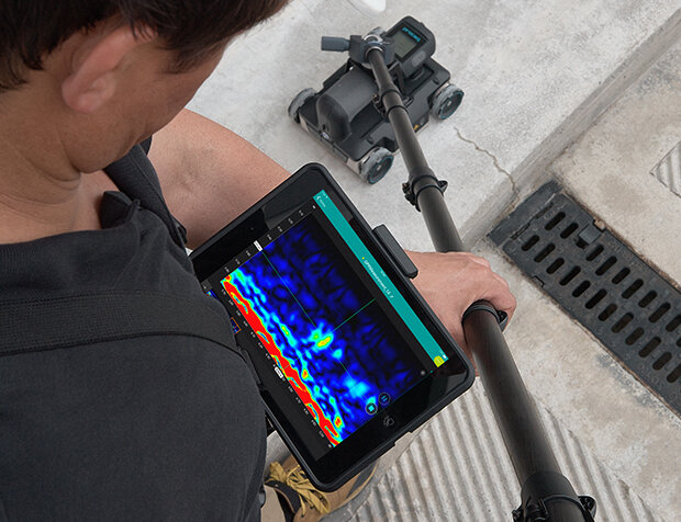 Object and rebar detection in concrete Proceq GPR